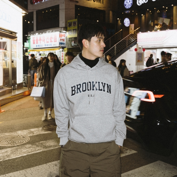 BROOKLYN HOODIES   สเวตเตอร์มีฮู้ด สีเทา /งานดีมากค่ะ unisex ใส่คู่กันได้นะคะ ราคา ถูกที่สุด ดีลบีเคเค แกลเลอรีภาพที่ 9