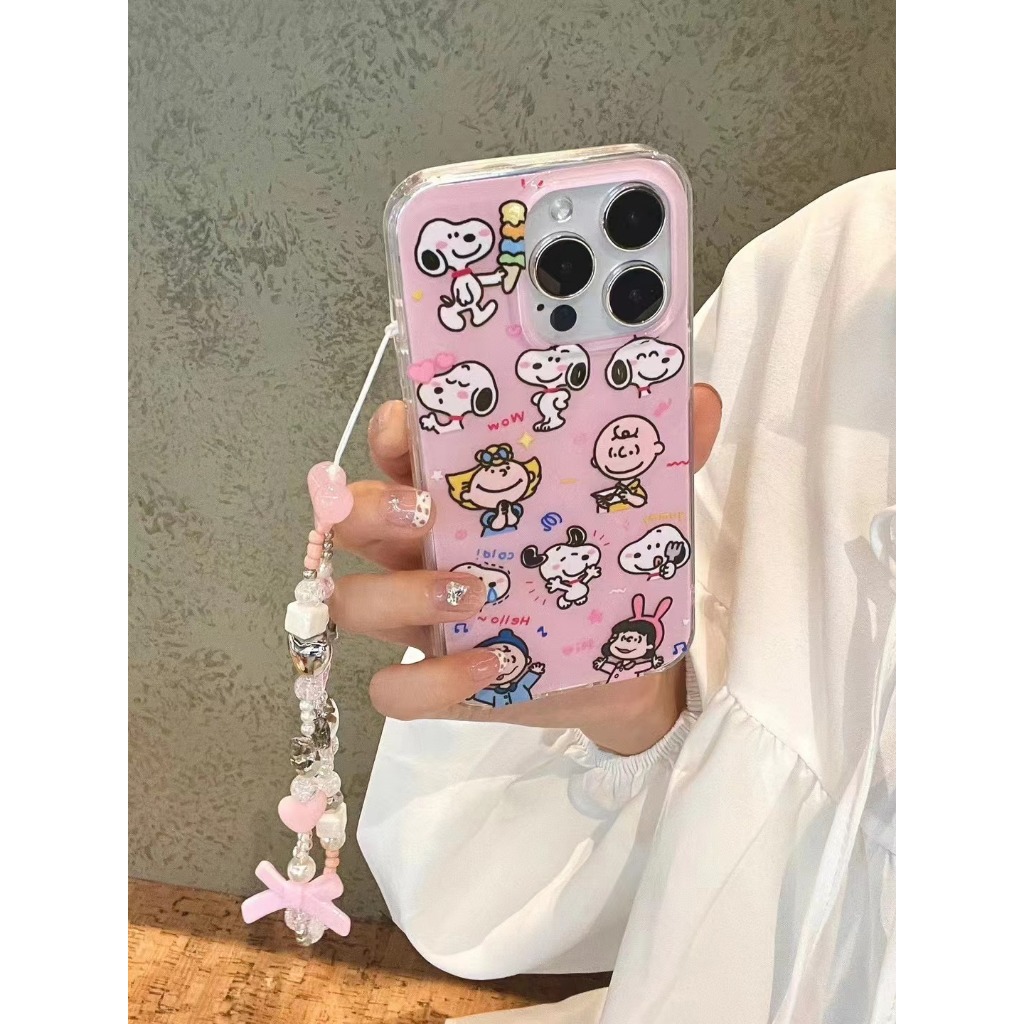 ✨NEW✨เคสไอโฟน 15 14 13 12 11 Pro Max เคส for iPhone 13 Snoopy การ์ตูน พกง่ายๆ การป้องกันการตก Case