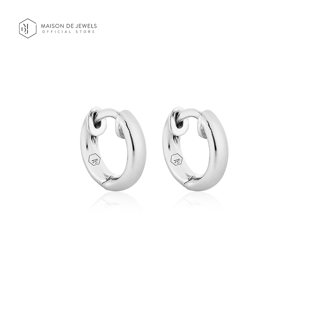 Maison de Jewels - Plain Huggies Silver Earring