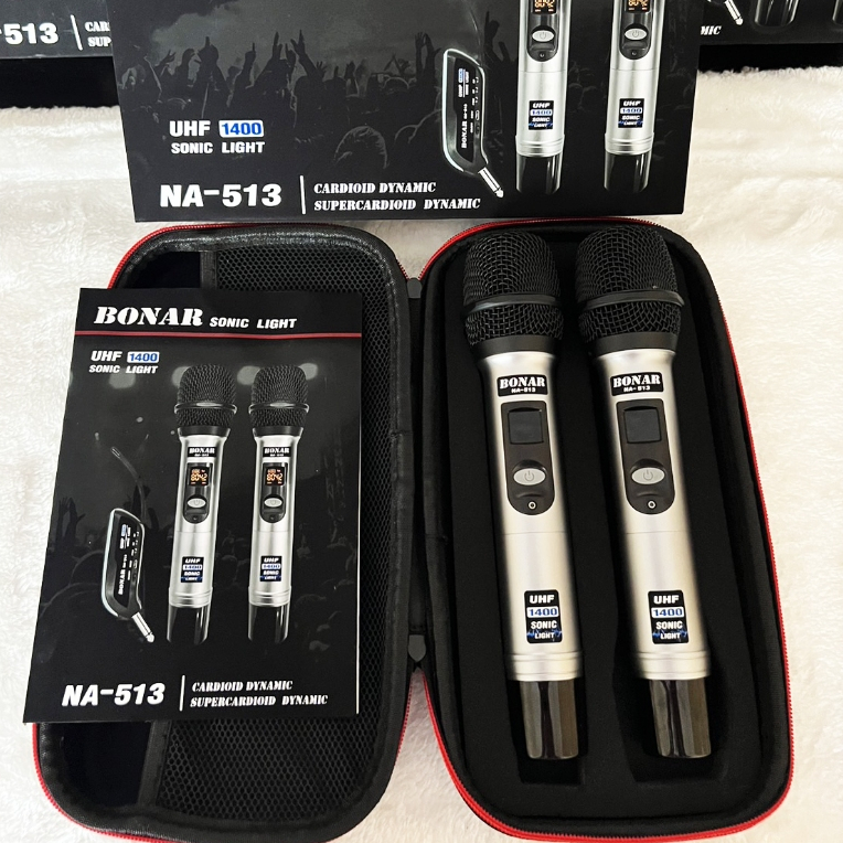 ไมโครโฟน BONAR sonic light ไมค์ลอย ไมค์ลอยคู่ ไมโครโฟนไร้สาย