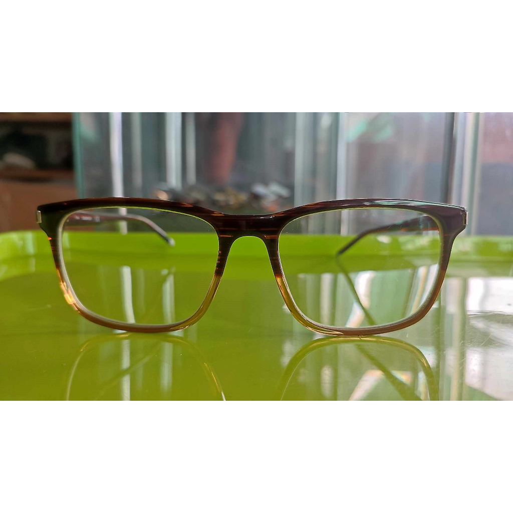 Calvin Klein Eyeglasses Frames CK5974 231 Brown Wood Grain Yellow 55-17-145 mm กรอบแว่นตาของแท้มือสอง งานดีๆจากค่ายที่รู