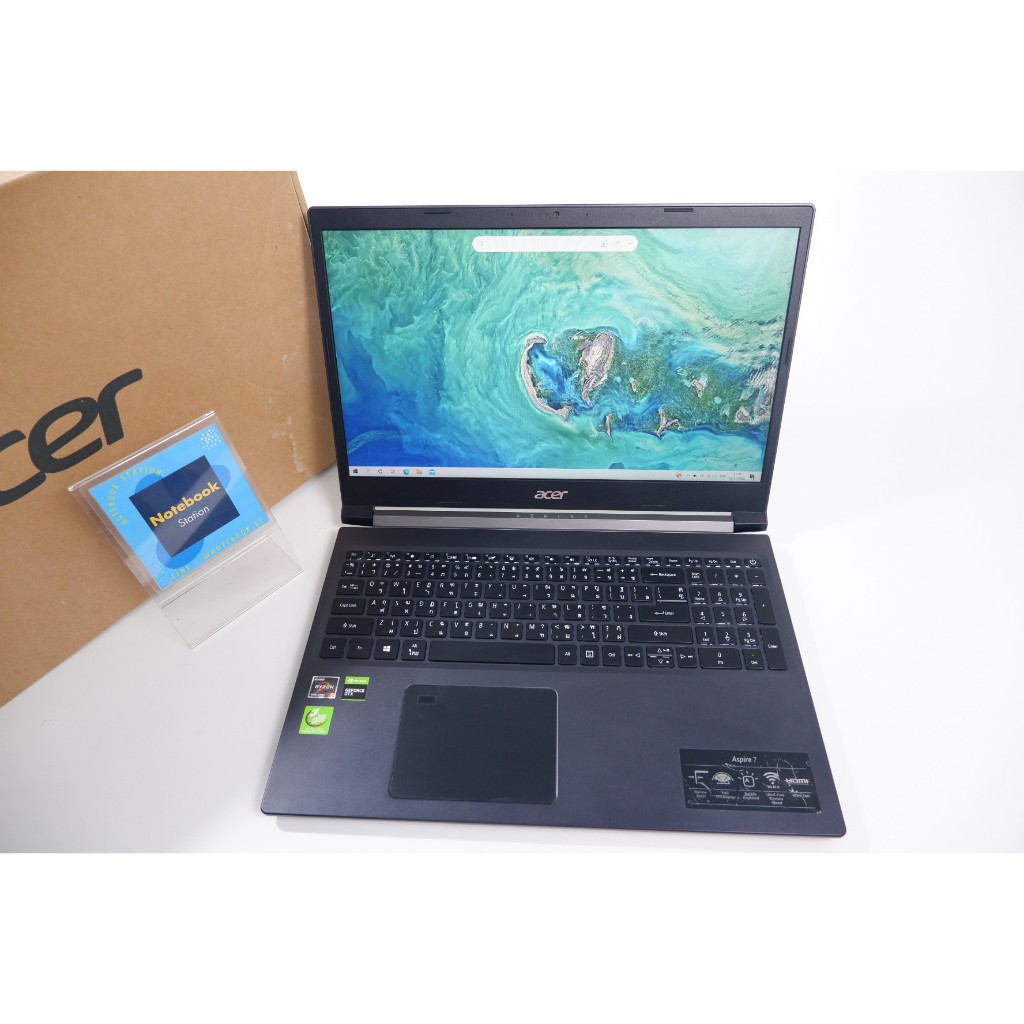 Acer Aspire 7 Ryzen5-5500U GTX-1650 Ram8 ssd512 จอ15.6 IPS 144Hz เครื่องสวย ครบกล่อง มีประกันศูนย์ เ