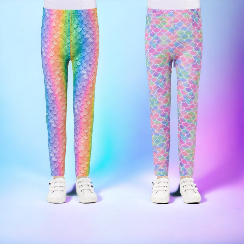 พร้อมส่ง ❤️‍🔥 กางเกงนางเงือก รุ่นเด็ก mermaid leggings kids