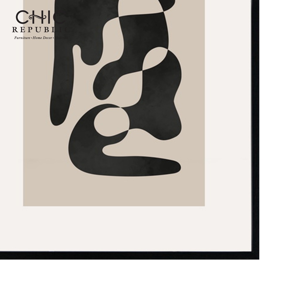 ภาพติดฝาผนัง CHIC REPUBLIC รุ่น TIEGAN-A/40X50 สีดำ/หลากสี_1