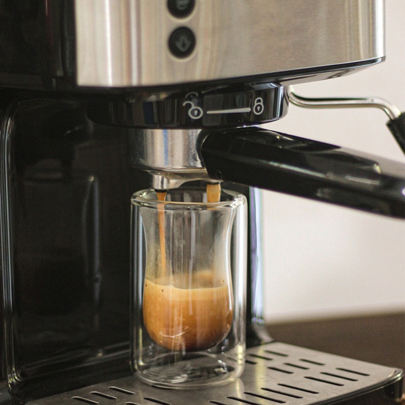 แก้วกาแฟสองชั้น 90/220 ml แก้วกาแฟช๊อต แก้วเอสเพรสโซ่ Espresso Glass Cup แก้วใสทรงเตี้ย แก้วมินิมอล แก้วใส่ขนม