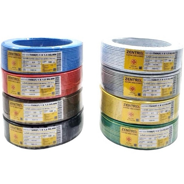 สายไฟ IEC 02 THW(F) หรือ VSF 1 X 1.5 ZENTRIX 100 เมตร