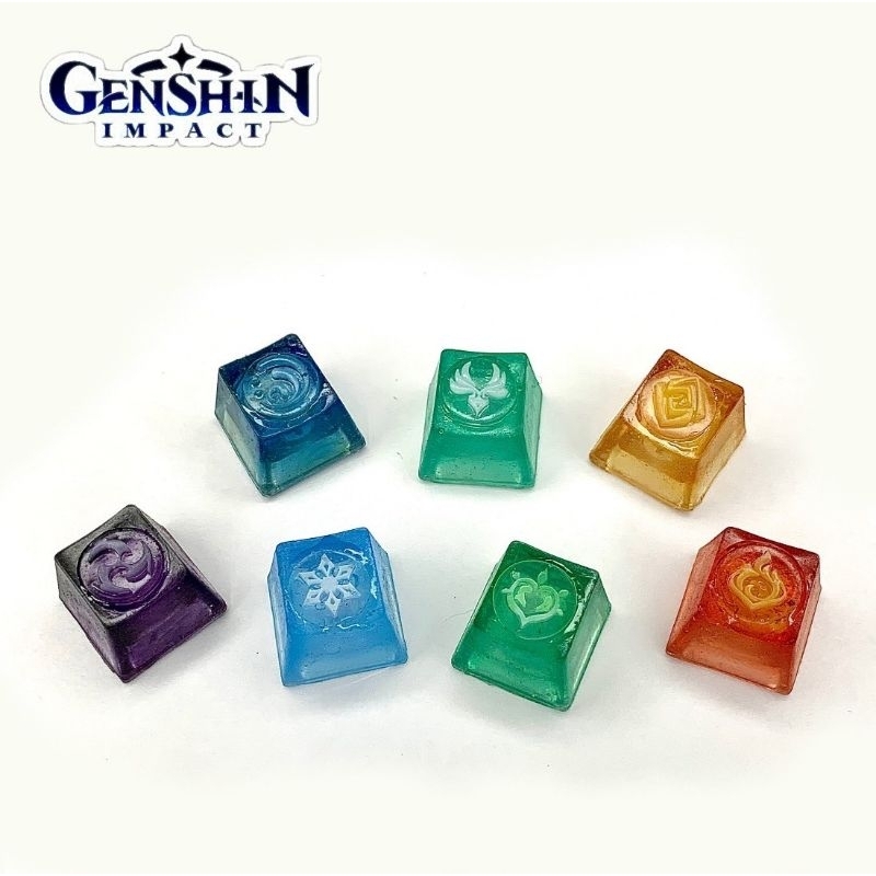 ✨️คีย์แคปเกนชิน Keycaps genshin impact!! (ถ่ายจากสินค้าจริง)คีย์บอร์ดเกมมิ่ง แต่งคอม แต่งคีย์บอร์ด คีย์แคปเรซิ่น