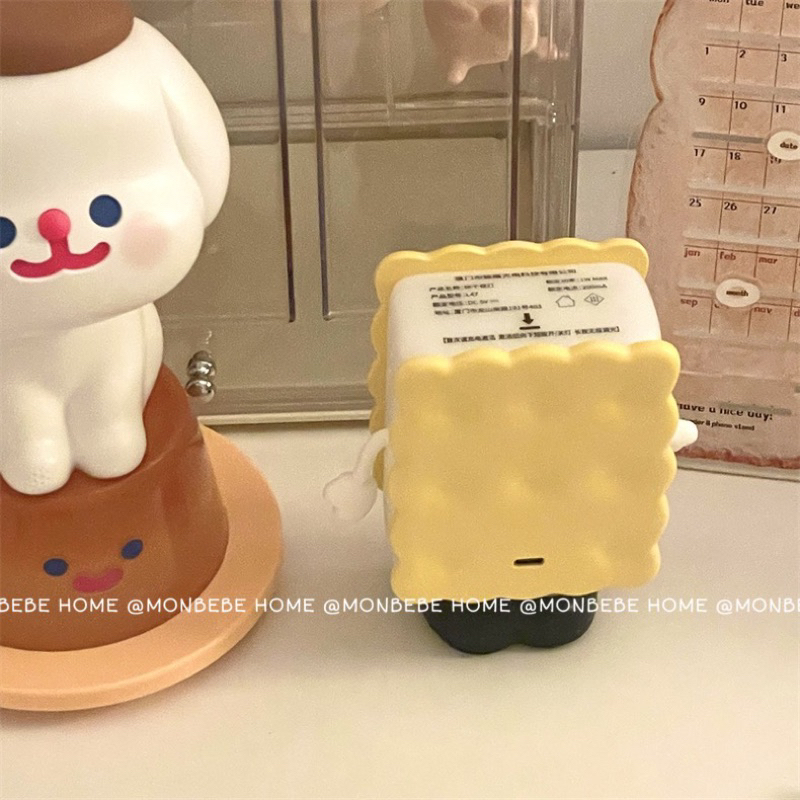 โคมไฟตั้งโต๊ะ โคมไฟกลางคืน ลายคุ้กกี้ แบบชาร์จไฟได้ ตกแต่งห้องนอน พร้อมส่ง - รูปที่ 5