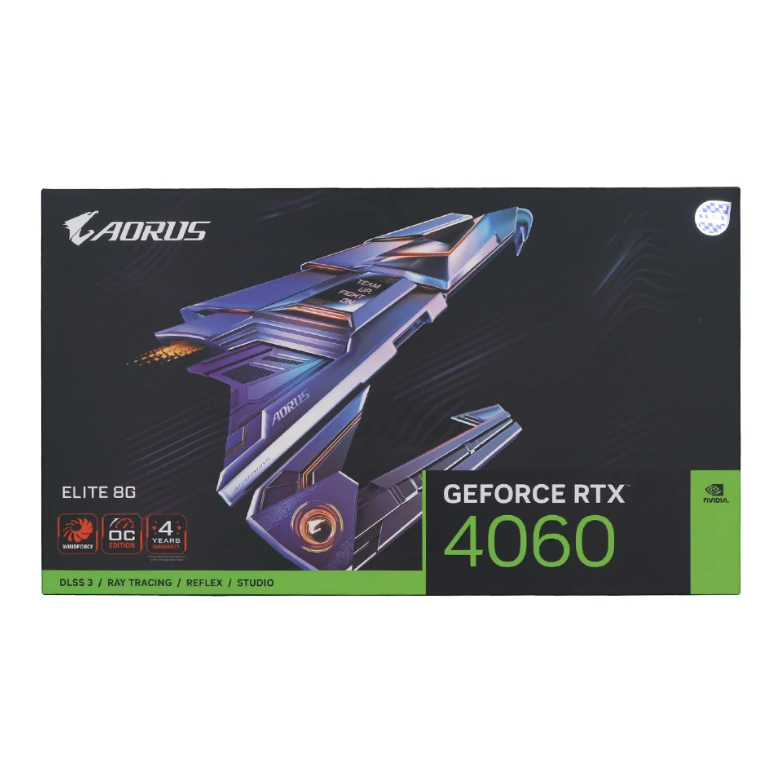 VGA (การ์ดแสดงผล) GIGABYTE AORUS GEFORCE RTX 4060 ELITE 8G - 8GB GDDR6 (GV-N4060AORUS E-8GD)