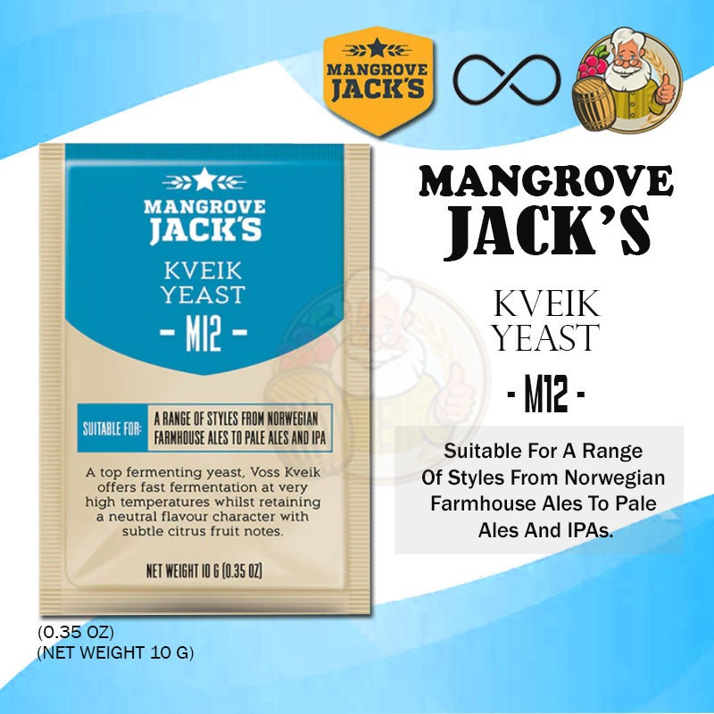 ยีสต์ หมักเบียร ทำเบียร์ (Yeast) - Mangrove Jack’S - M12 Kveik Yeast