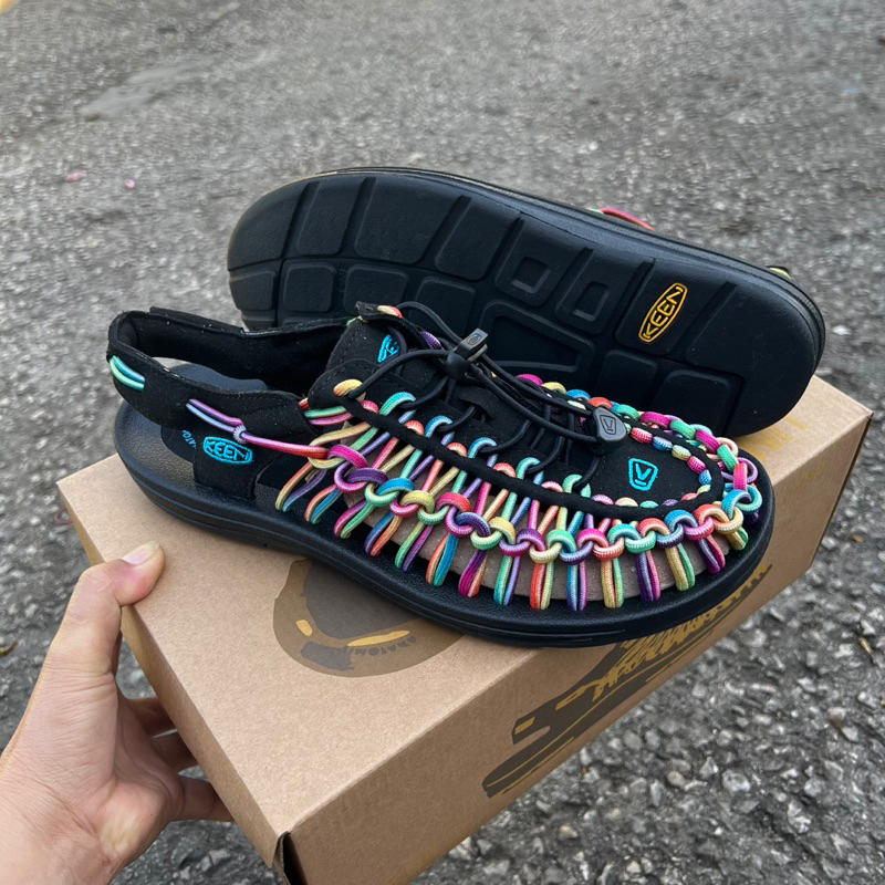 🔥รองเท้า🔥 KEEN UKEEN สีครีมม่วง (Full Boxset) รองเท้าผู้ชายและผู้หญิง 36-45