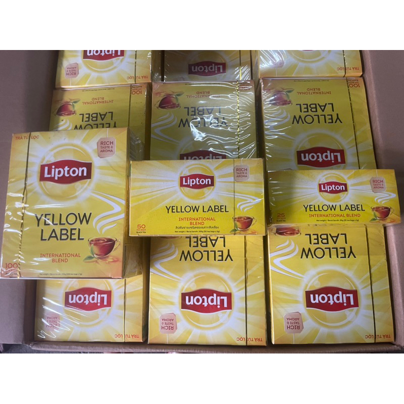 ชาลิปตัน(ซอง เปลือยนะ) Lipton ( Lipton Yellow label tea) กล่องเหลือง มี3 ขนาด