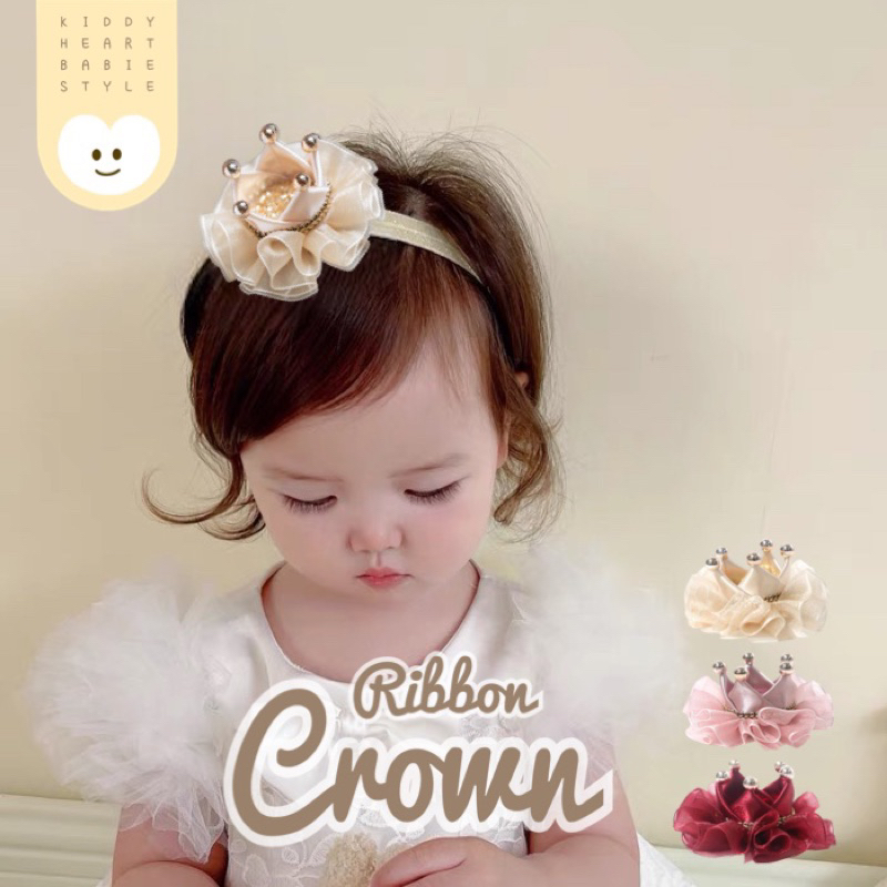 [Kiddy Heart]คาดผมเด็กอ่อน รุ่นRibbon Crown(มงกุฎริบบิ้น)