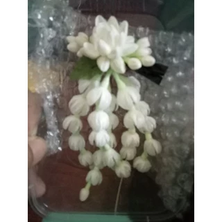 กิ๊บปากเป็ดตกแต่งดอกมะลิสีขาว
