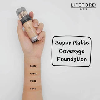(แถบดำ) Lifeford Paris Super matte Coverage Foundation ไลฟ์ฟอร์ด ปารีส ซูเปอร์ แมทท์ คัฟเวอร์เรจ ฟาวเดชั่น 30 ml