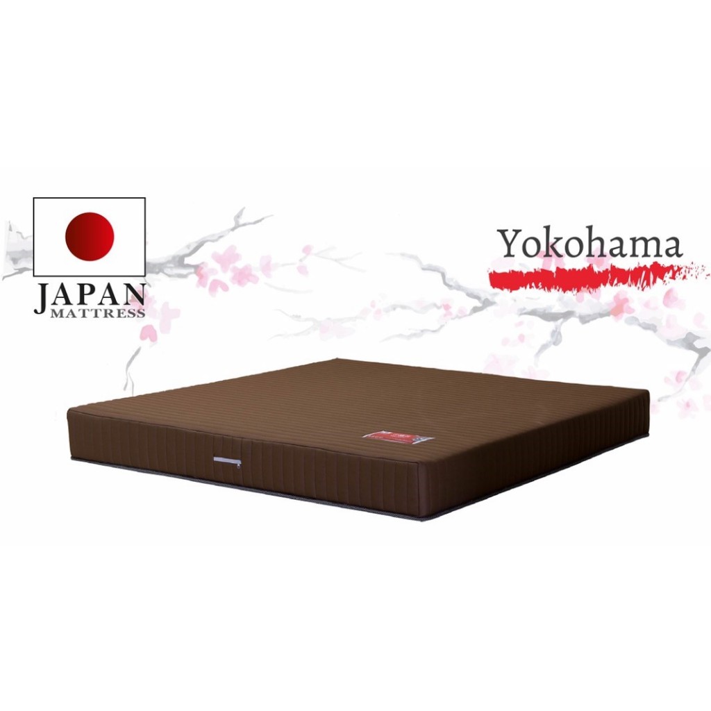 ที่นอนยางพาราอีโค่ Japan Mattress รุ่น โยโกฮาม่า (YOKOHAMA) 3.5 ฟุต หนา8 นิ้ว🚨สั่งซื้อ 1 ตัว ต่อ 1 คำสั่งซื้อ🚨