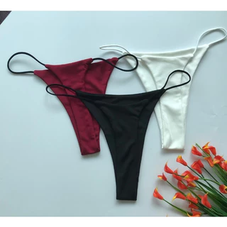 A-134 กางเกงในผู้หญิง สายสปาเก็ตตี้ สีพื้น เซ็กซี่ พร้อมส่ง