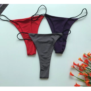 A-134 กางเกงในผู้หญิง สายสปาเก็ตตี้ สีพื้น เซ็กซี่ พร้อมส่ง