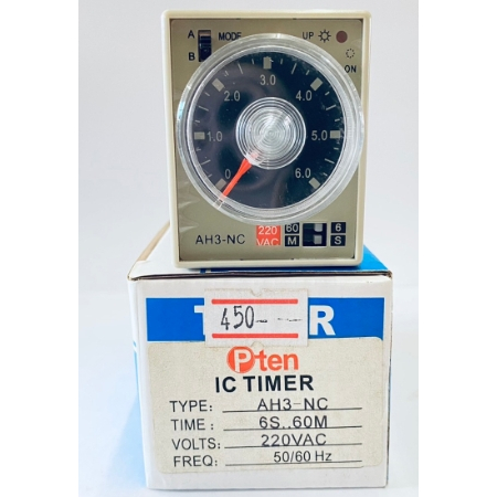 ไทม์เมอร์​ PTEN Timer AH3-NC 6S..60M 220VAC