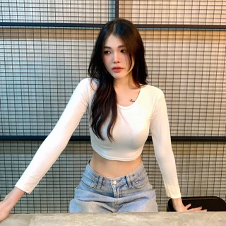 PIN140 ครอปเรียบแขนยาว WAN B-046-2-AAAA