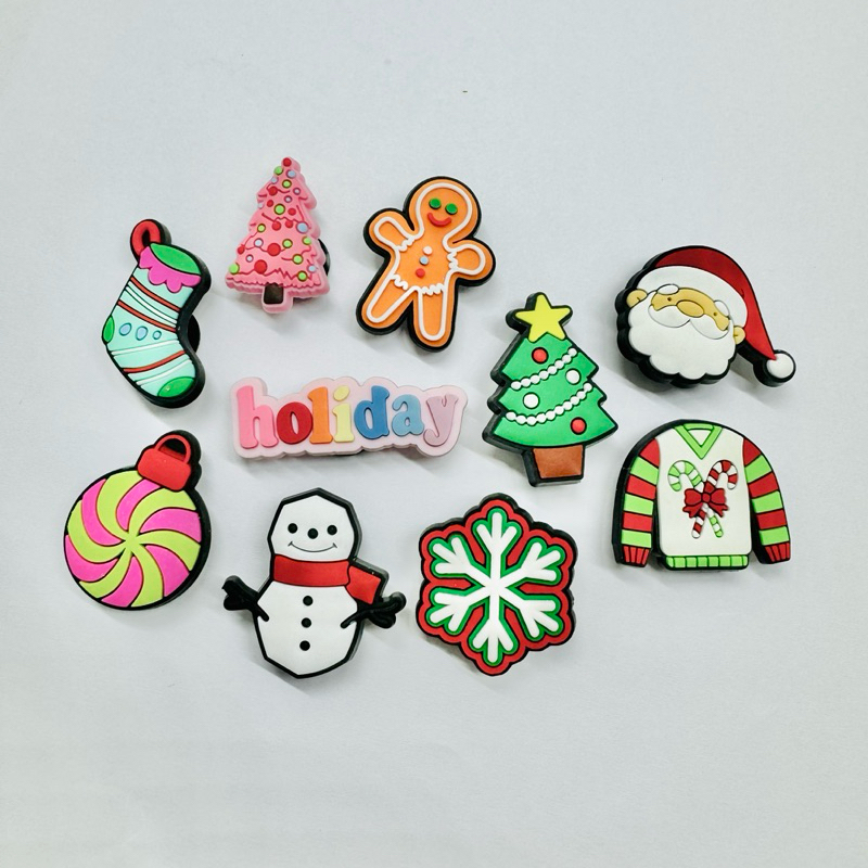 JBxmas 🎄ตัวติดรองเท้ามีรู “ รวม คริสต์มาส “ 👠🌈Shoe Charm “ X-mas xmas x mas ” เวลาแห่งความสุข ความสนุก - รูปที่ 3