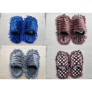ผ้าไฟเบอร์เช็ดพื้น สามารถสวมใส่เป็นรองเท้าได้ มีหลายสีให้เลือก