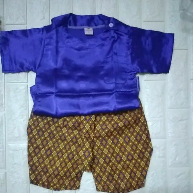 ชุดไทยเด็กชาย เสื้อผ้ามัน+โจงกระเบนลายไทย ชุดเสื้อผ้ามันเด็ก น้อง 2-12ปี พร้อมส่ง เสื้อผ้ามันเด็ก+โจงกระเบนลายไทย