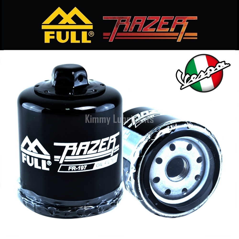 กรองน้ำมันเครื่อง Full Razer FR-197(แบบหัวน็อต) สำหรับ NEW VESPA 125 / 150 / 300 cc ทุกรุ่น