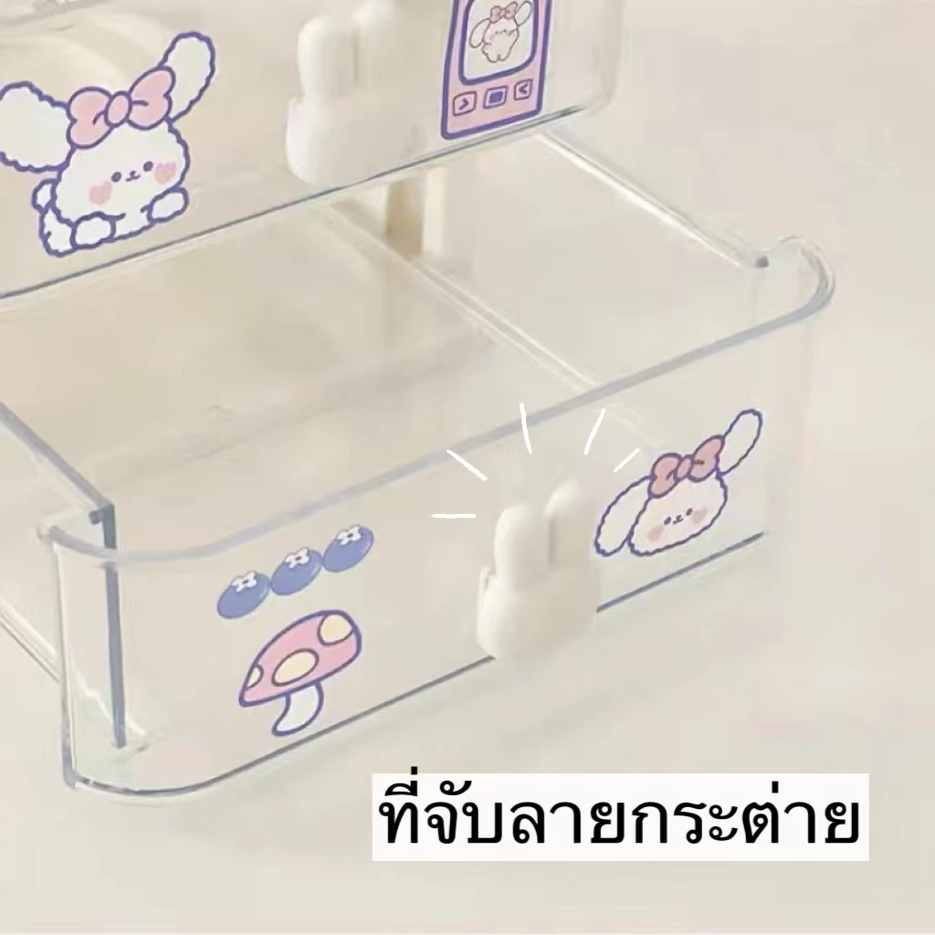 กล่องเก็บเครื่องเขียน แถมสติ๊กเกอร์ ของจัดโต๊ะน่ารัก ชั้นวางตั้งโต๊ะ กล่องเก็บของ กล่องเก็บของตั้งโต๊ะ thumbnail 9