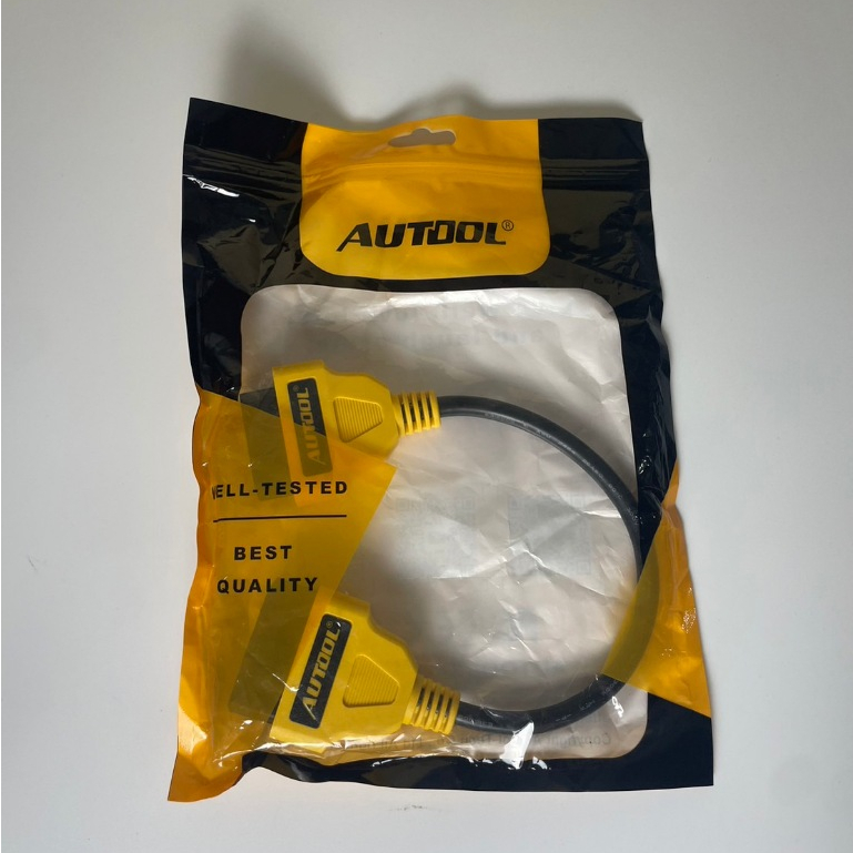 AUTOOL Generic 16Pin OBD2 Male to Female Extension Cable OBDII Connector 30CM