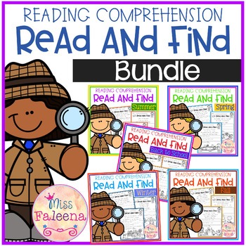 Worksheet Reading Comprehension - Read and Find Bundle พร้อมส่ง