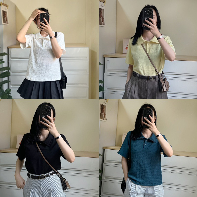 #เสื้อผ้าวัฟเฟิล #เสื้อโปโล #เสื้อทำงาน #เสื้อใส่สบายๆ #เสื้อยืด