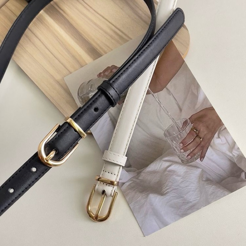 Sebofficial | Classic belt | เข็มขัดหนังอะไหล่ทอง เข็มขัดแฟชั่น เบสิคใส่ง่ายทุกวันช่วย complete look