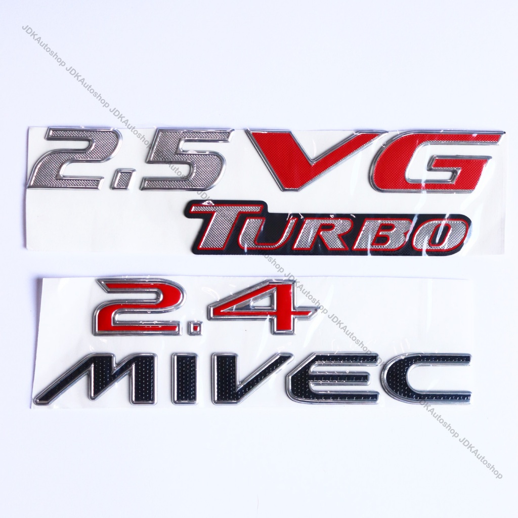 สติ๊กเกอร์ โลโก้ 2.5 VG TURBO / 2.4 MIVEC สำหรับ ติดฝาท้าย ไทรทัน MITSUBISHI TRITON