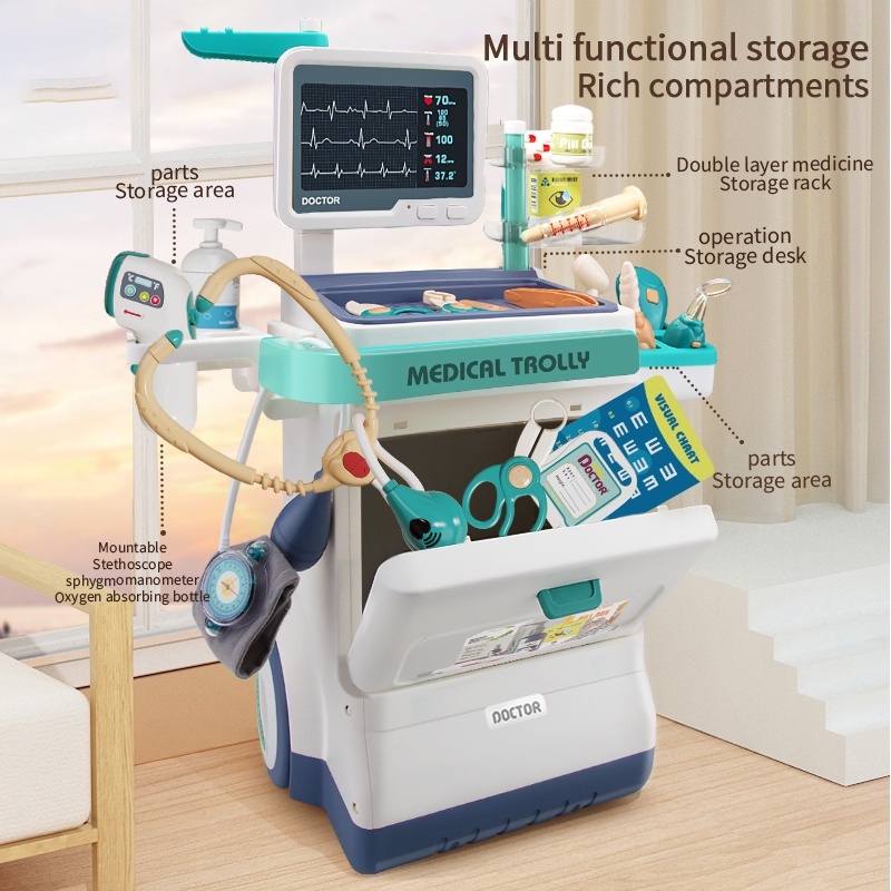 Doctor Medical Game Set (26 pcs.) **กล่องบรรจุบุบ** ของเล่นเด็ก คลินิก คุณหมอ | ของเล่นเสริมพัฒนาการ จำลอง บทบาทสมมุติ