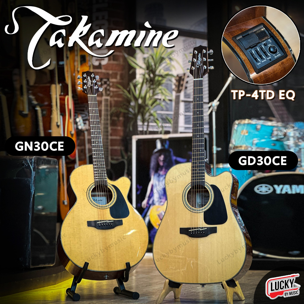 [ 💥โค้ดลด1000-฿] Takamine กีต้าร์โปร่งไฟฟ้า GD30CE , GN71CE , GD20CE หน้าไม้แท้ top solid สามารถปรับ