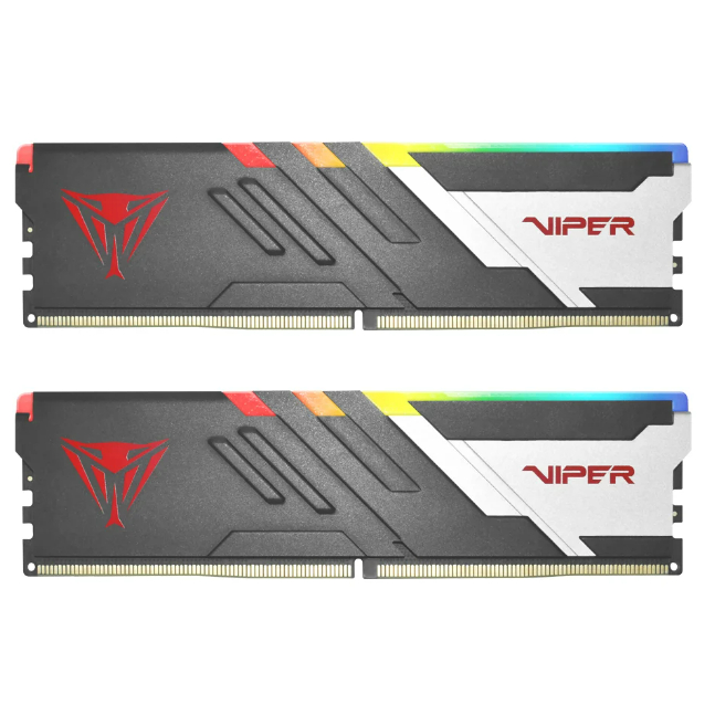RAM PATRIOT32GB (16GBx2) DDR5 6000MHz  VIPER VENOM RGB DDR5 (AMD EXPO/INTEL XMP) (MATTE BLACK) (PVVR