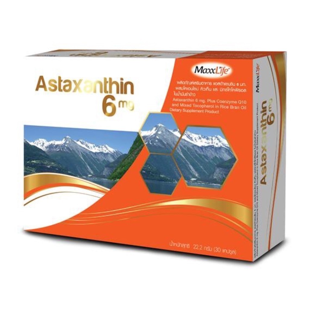 MAXXLIFE ASTAXANTHIN 6 MG PLUS Q10 30's