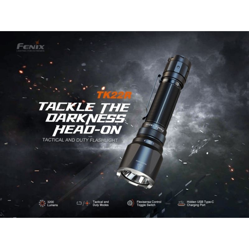 ไฟฉาย Fenix TK22R TACKLE THE DARKNESS HEAD-ON : สินค้ารับประกัน 3 ปี