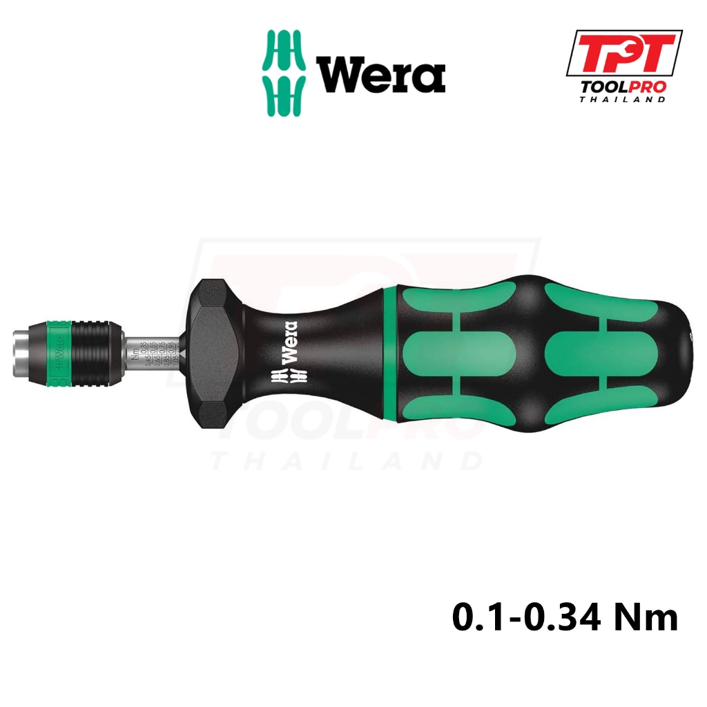 Wera ไขควงขันทอร์ค 7430 0.1-0.34 Nm Torque Screwdriver with Rapidaptor (05074770001)