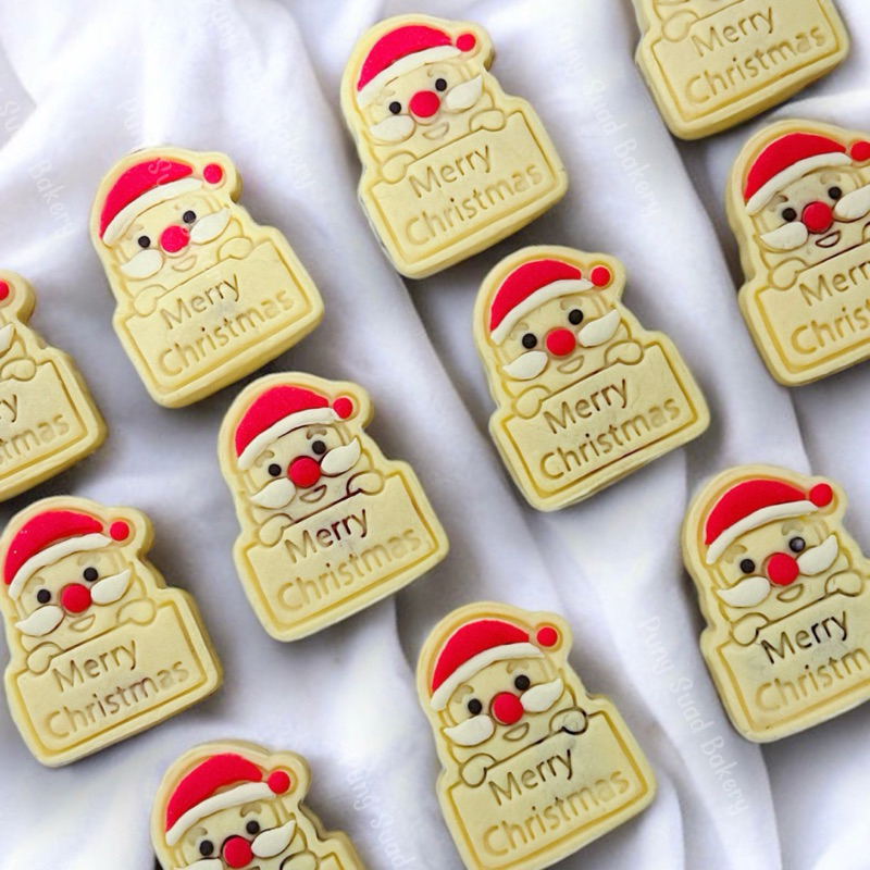 จัดส่งภายใน1-2วัน คุกกี้Merry Christmas คุกกี้คริสต์มาส ซานตาคลอส ไส้สับปะรด ไส้สตรอว์เบอร์รี่