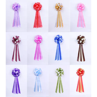 โบว์ตะกร้อ หางยาว ขนาด 18 CM. มีหางยาว #โบว์ของขวัญ #โบว์ 🎀🎁