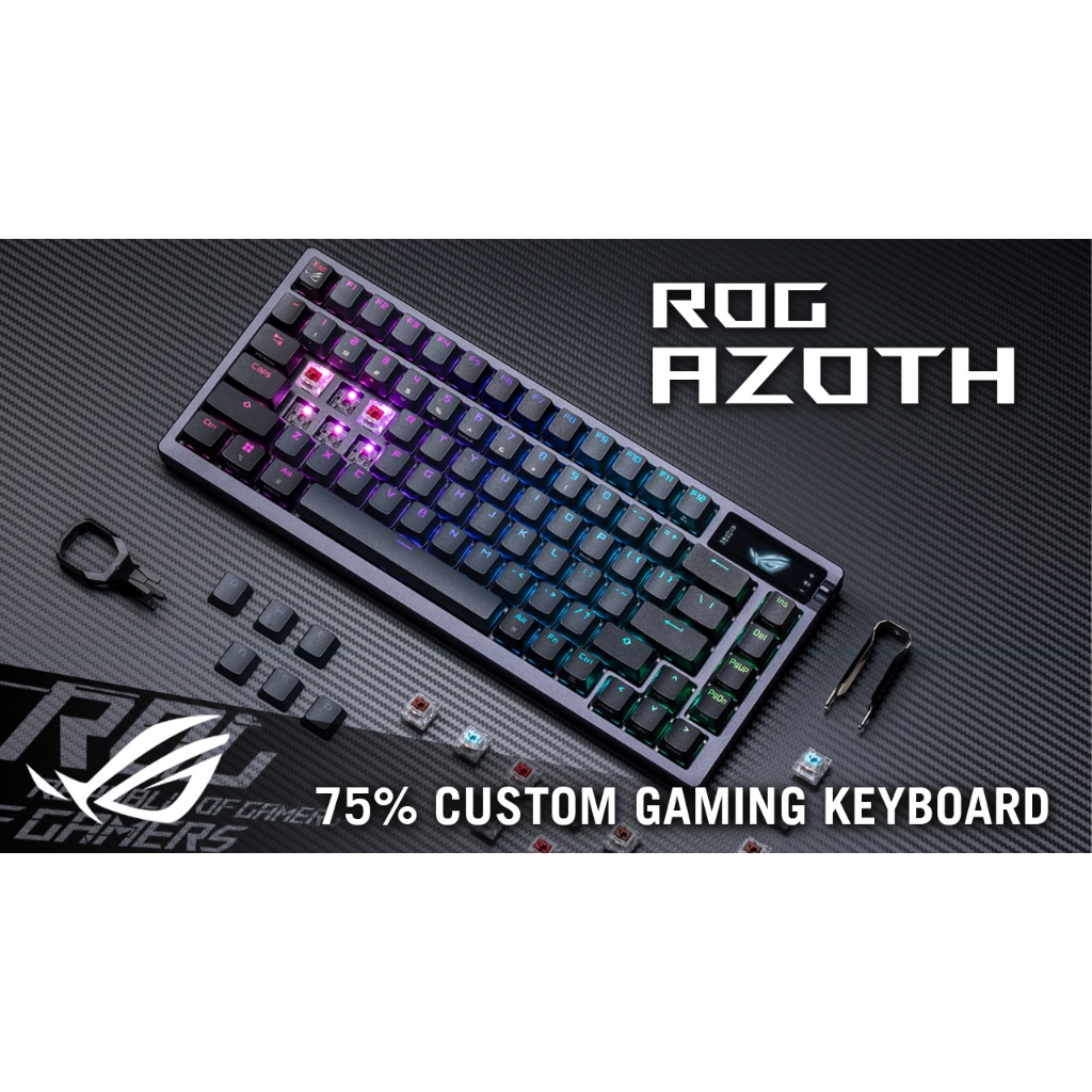 Keyboard ASUS ROG Azoth 75% Wireless Mechanical (คีย์บอร์ดไร้สาย)