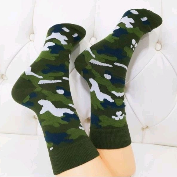 ถุงเท้าลู ลายทหาร 1 คู่🧦#sock #soldier #ถุงเท้าลายทหาร
