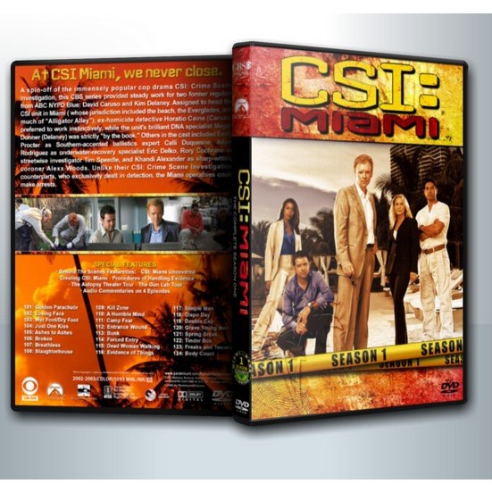 [ DVD Series มีปก+สกรีนแผ่น ] CSI Miami Season 1 - 10 ไขคดีปริศนาไมอามี่ ปี 1 - ปี 10