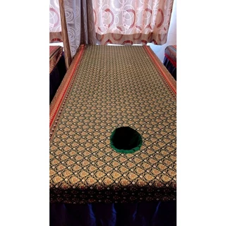 ส่งฟรี 🌴ผ้าปู เตียงนวดสปา (เจาะรู) นวดออย นวดอโรม่า นวดน้ำมัน มีขนาด 80x200,90x200,100*200