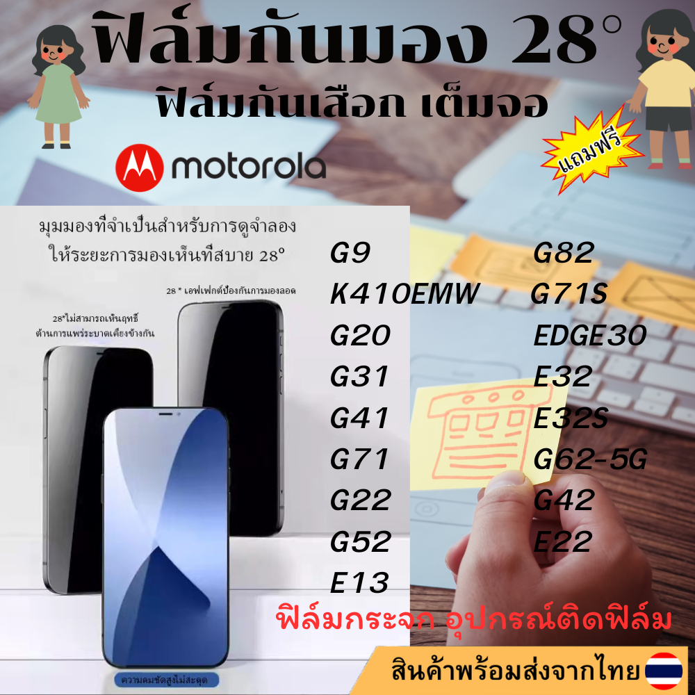 ฟิล์มกันมอง ฟิล์มกันเสือกG9K410EMW G20 G31 G41 G71 G22 G52 G82 G71S EDGE30 E32 E32S G62-5G G42 E22 E
