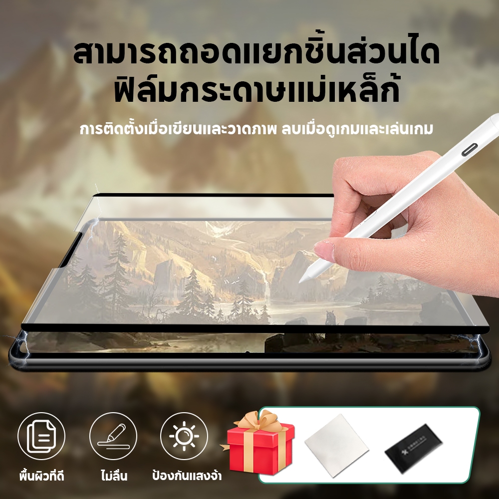 ฟิล์มกันรอย ฟิล์มแม่เหล็ก ใช้สำหรับ ไอแพด Gen10 Air6/7 Gen7/8/9 Air3/4/5 /Pro10.5 Mini6/7 Pro11