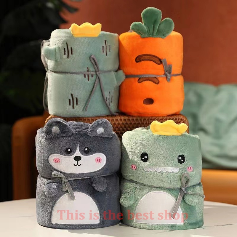 ผ้าห่มผ้าสักหลาดเดี่ยวออลซีซั่นส์ ผ้าห่มการ์ตูน นุ่มสบาย ไม่จับก้อน พับง่าย ผ้าห่ม มีหลายแบบให้เลือก