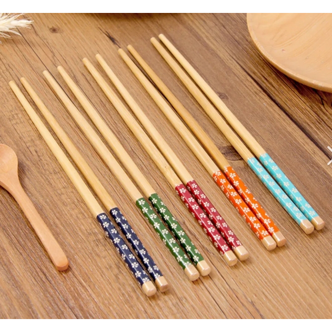 ตะเกียบไม้ธรรมชาติ สไตล์ญี่ปุ่น 24cm  คุณภาพดี มีประสิทธิภาพ🥢